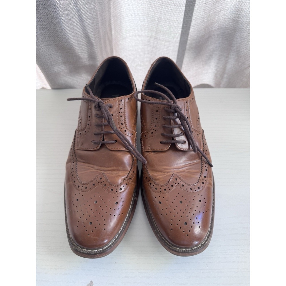 Van Heusen Men's Comfort V-Valiant Cognac Oxford Shoes Size 9 Formal‎